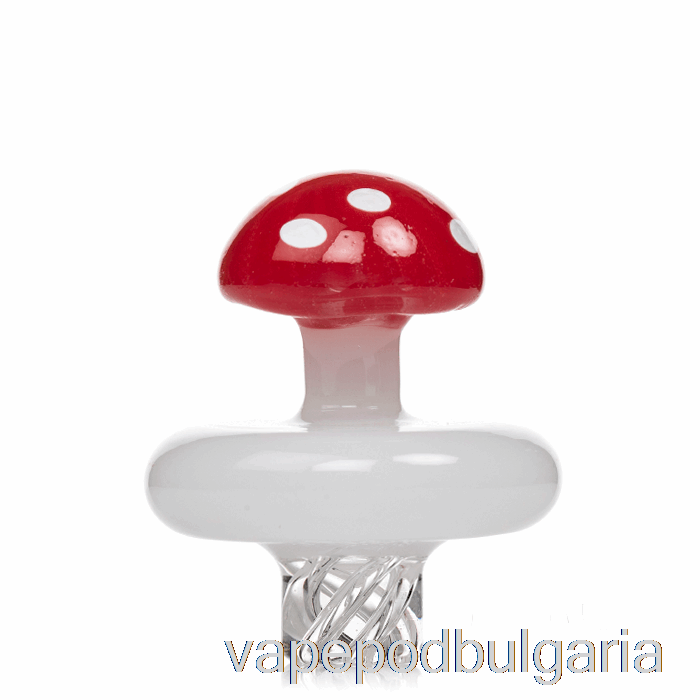Vape 10000 Дръпки Mj Arsenal Mushroom Spinner Carb Cap Red White